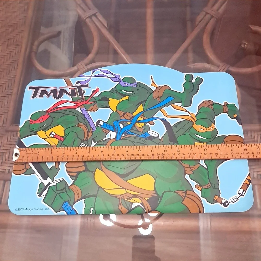 Vintage Teenage Mutant Ninja Turtles Table Placemat TMNT 2003 vinyl‎ foam Mirage